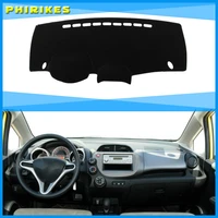 for honda fit jazz 2009 2013 dashboard cover mat pad dashmat sun shade instrument protective carpet car styling accessories
