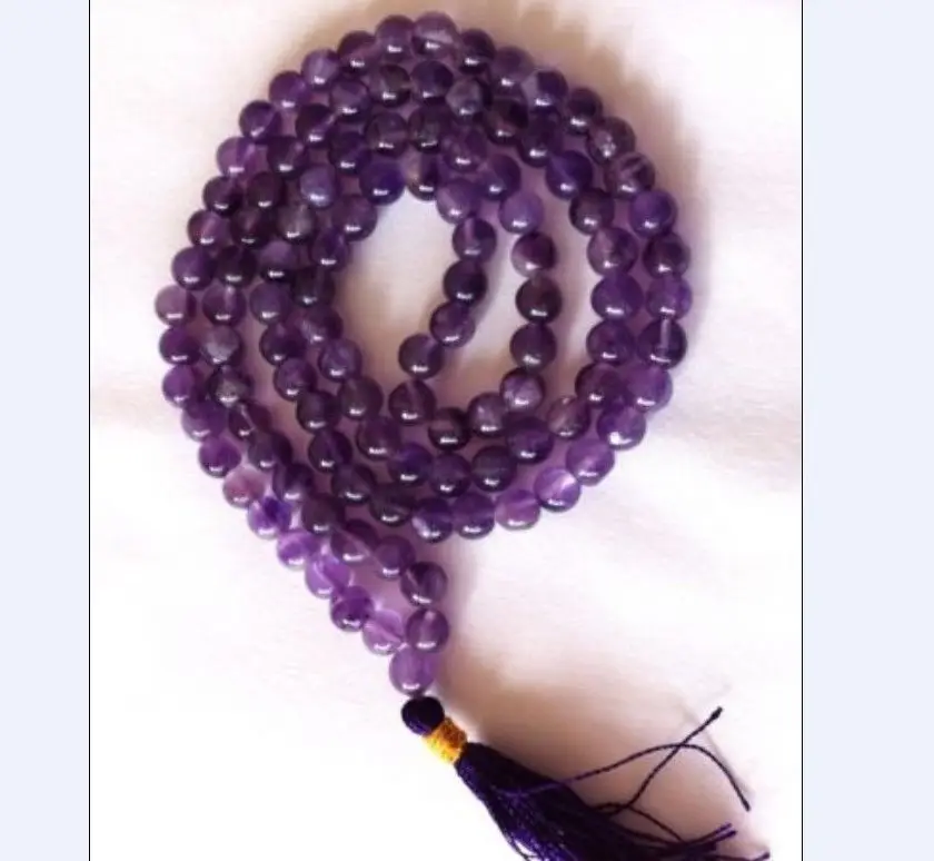 

Горячая Распродажа Crystal Gemstone108 Mala молитвенные бусины буддийские