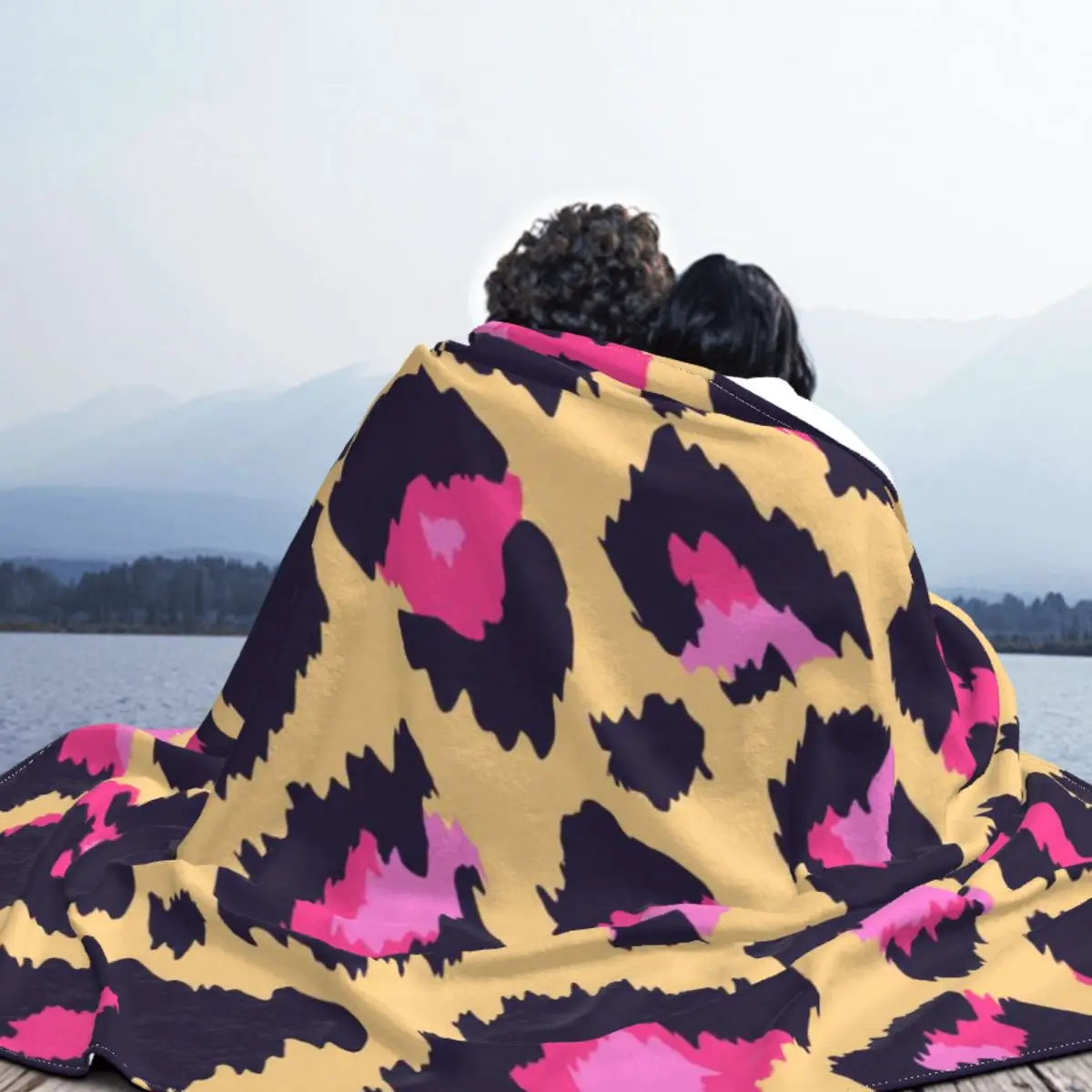 Мягкое фланелевое одеяло в клетку с принтом тигра | Дом и сад