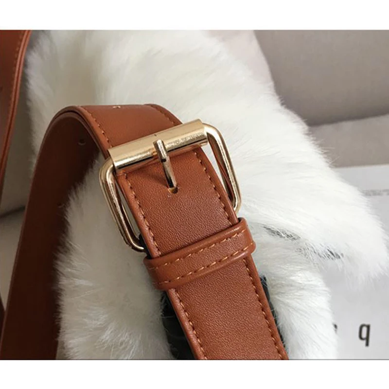 Winter Fashion New Sweet Girl Square bag High quality Soft Plush Women's Designer Handbag Casual Shoulder Messenger bag