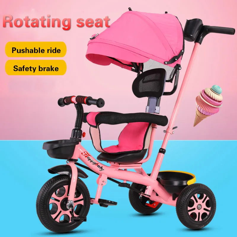 Children's Tricycle Two-way Implementation Bicycle 1-5 Years Old Large Baby Stroller Children Bicycle 3 wheel Stroller free ship