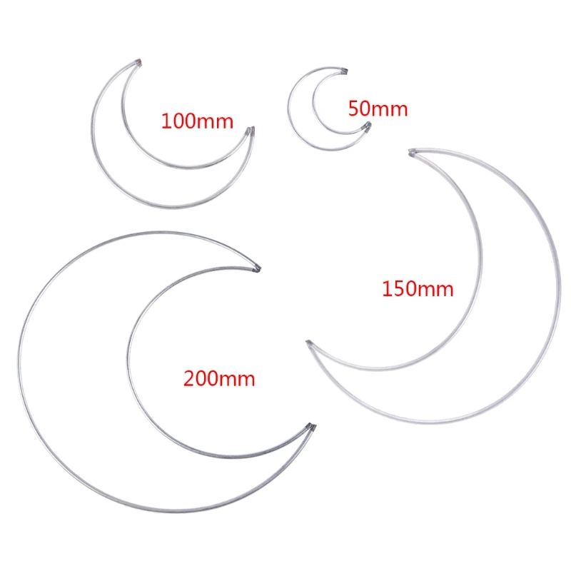 

M17D Metal Dream Catcher Moon Hoop for DIY Handmade Dreamcatcher Macrame Material Accessories Craft