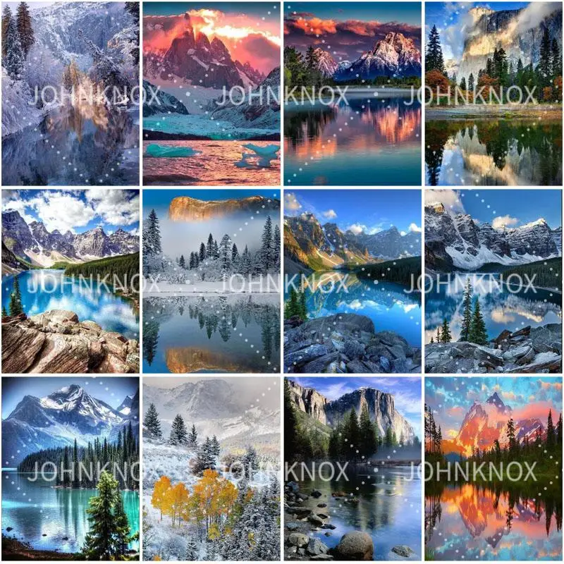 

View 5D Diy Snow Mountain Sunset Afterglow Diamond Painting Embroidery Full Round&Square Diamond Mosaic Cross Stitch Home Decor