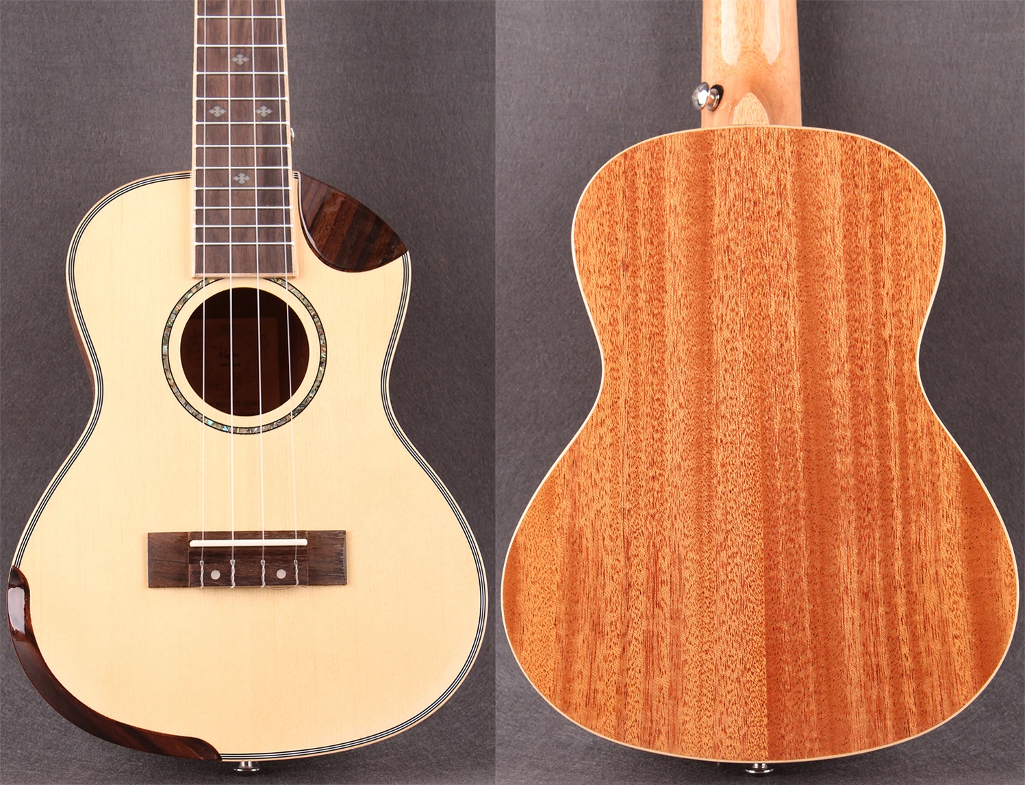 Concert Solid Spruce Ukulele !! Mahogany Side and Back! укулеле 4 струны strings Guitar With EVA hard Case | Спорт и