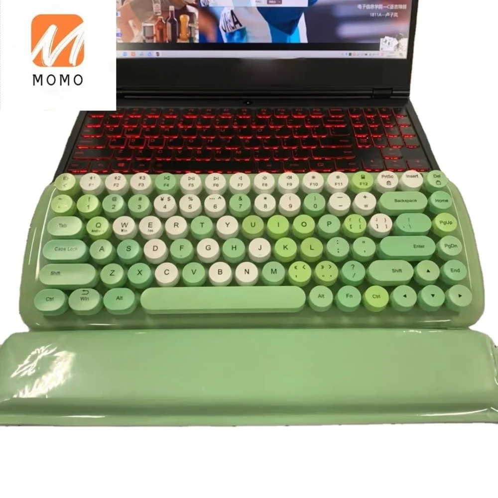 

Bt Wireless Keyboard Mouse and Palm Rest For Ipad Tablet Android Notebook Support Multiple Device