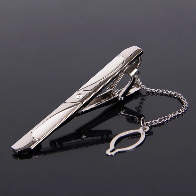 

Men's Metal Necktie Bar Crystal Formal Dress Shirt Wedding Ceremony Gold Tie Clip Men's Party Gifts Fashion Tie Clips