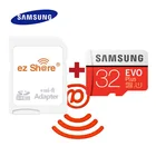 Беспроводной ez share wifi адаптер + Micro SD карта Samsung EVO plus класс 10 microsd wifi Беспроводная TF карта 32gb64гб 128 Гб карта памяти