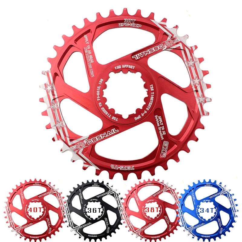 Улитка GXP горный велосипед цепь кольцо горного велосипеда 34T 36T 38T 40T узкий широкий