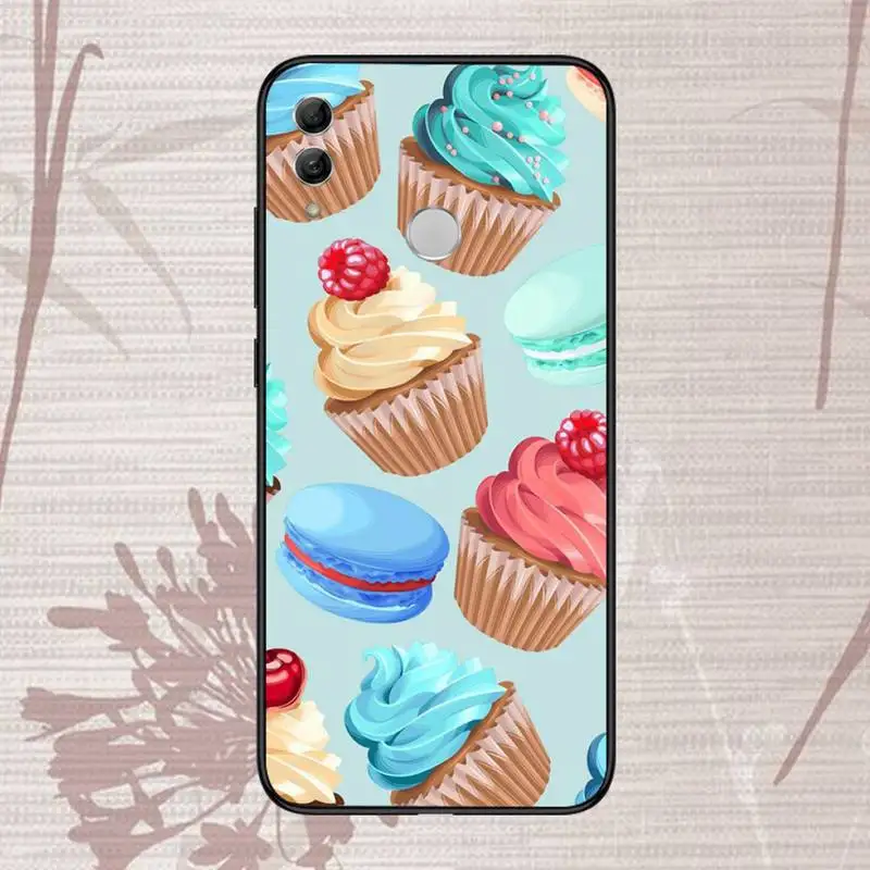 

Macarons Cupcake Phone Case For Huawei Honor 7C 7A 8X 8A 9 10 10i Lite 20 NOVA 3i 3e
