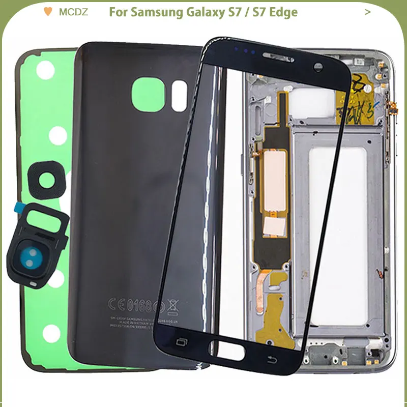Новая крышка аккумулятора для Samsung Galaxy S7 G930F / Edge G935F задняя + средняя рамка