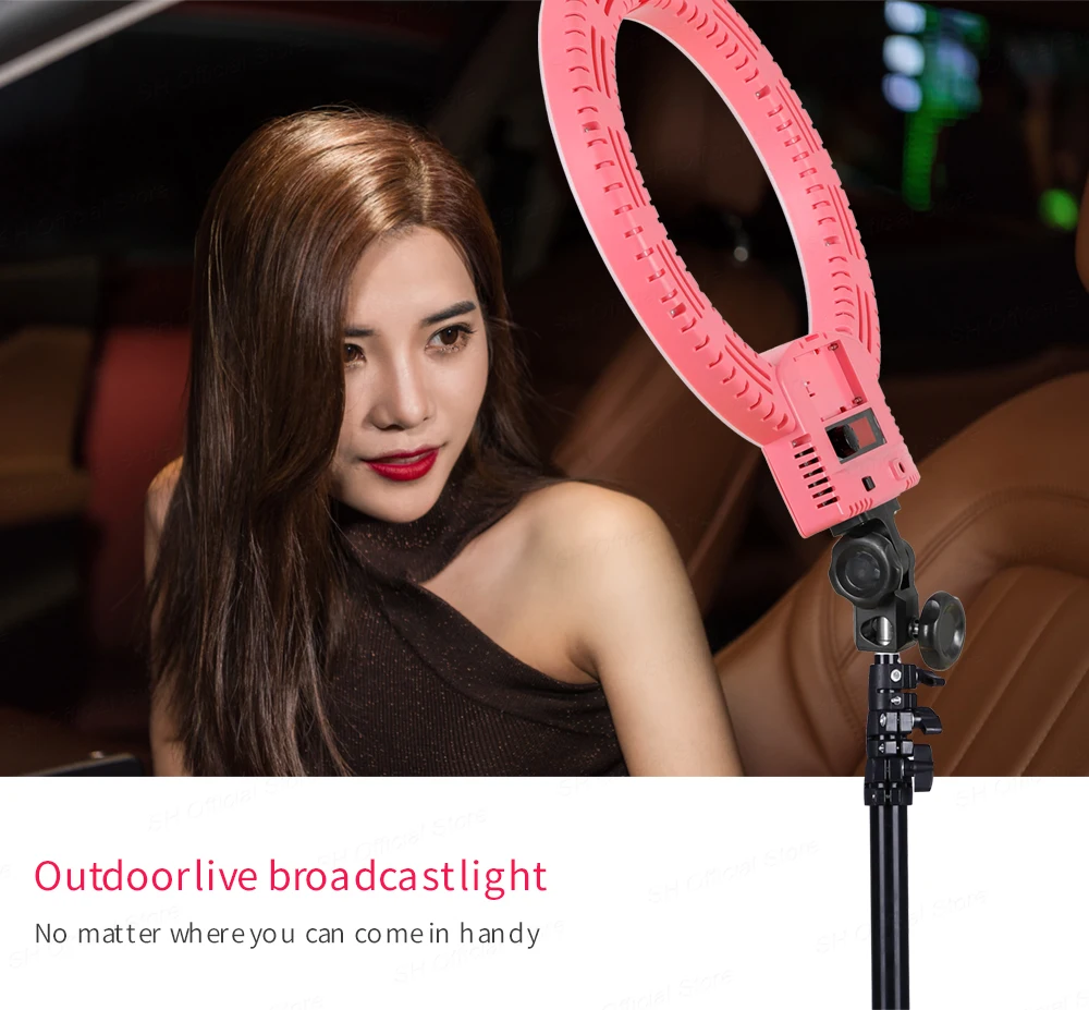 14 дюймовый Диммируемый селфи светодиодный кольцевой светильник для макияжа Камера для Youtube для непрерывного освещения и видеосъемки светильник ing фото студия Live Красота светильник
