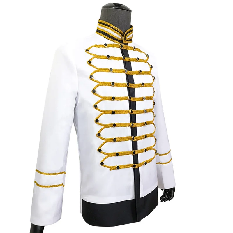 Костюм для косплея в средневековом стиле куртка с пуговицами стимпанк чёрного и