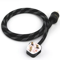 waudio 12awg hifi audio power cable audiophile power cord with uk plug