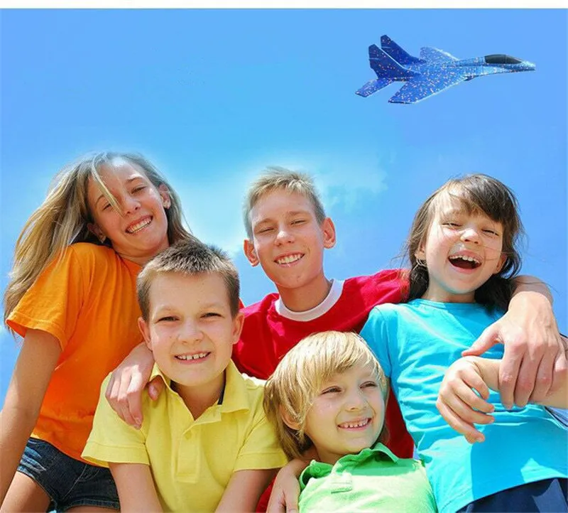 Детские игрушки ручной бросать лазерной обрезки модели самолета пены трюк