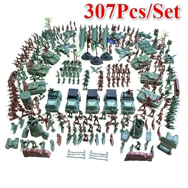 

307 шт./компл. военная модель, игровой набор, игрушка, солдат, армия, мужские фигурки, 4 см, армейские игрушки, миниатюрные фигурки