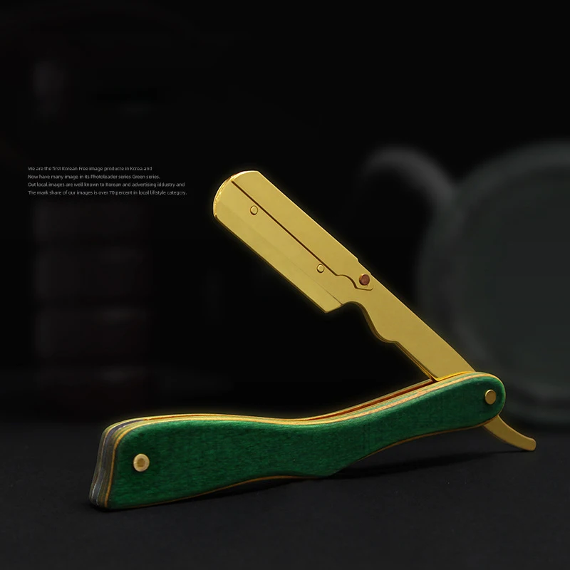 

High-quality Manual Shaver Barber Edge Razor Beard Face Hair Remover Folding Shaving Knife With wooden Hairdressing Devices Gift
