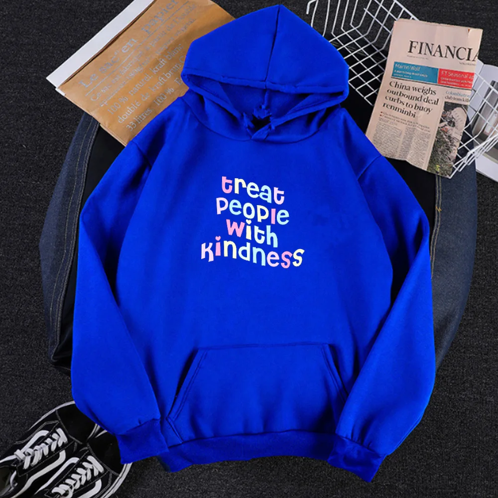 

Treat People with Kindness Hoodies Print Pullovers Harajuku Womens Clothing Harry Styles Oversized Hoodie