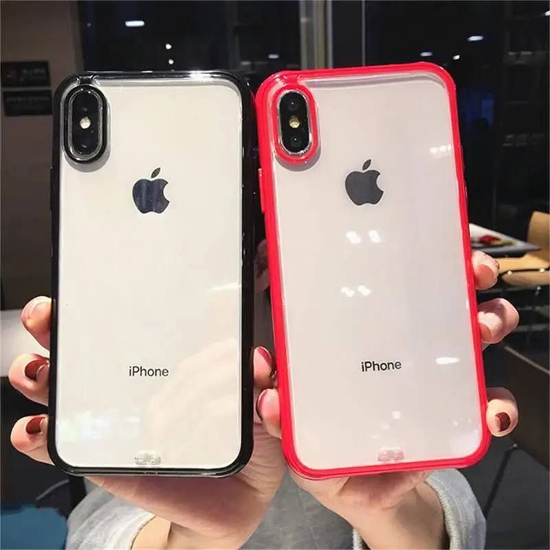 Роскошный противоударный бампер прозрачный силиконовый чехол для телефона iPhone 6