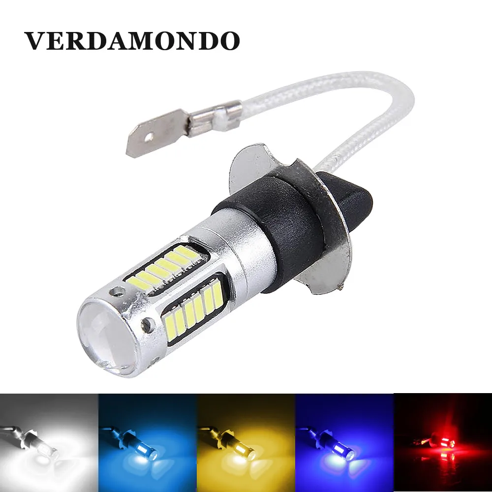 1 шт. H3 4014 30 SMD лампы высокой Мощность светильник Светодиодный Противотуманные
