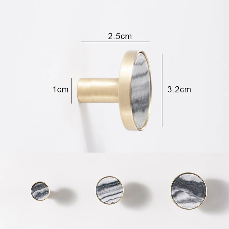 Simanfei 4 шт. ручки из латуни скандинавский минималистичный каменный корпус ручка