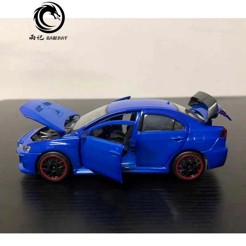 RD 1/32 масштабная модель автомобиля игрушки Mitsubishi Lancer Evolution X звук и свет Литье Металла Отступить модели автомобиля игрушки для подарка, для детей