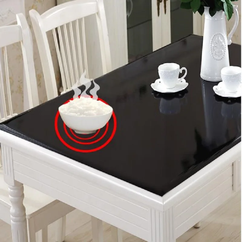 Table coffee table pads colored plastic pvc crystal plate nordic waterproof oil-proof disposable wash ironing tablecloth | Дом и сад