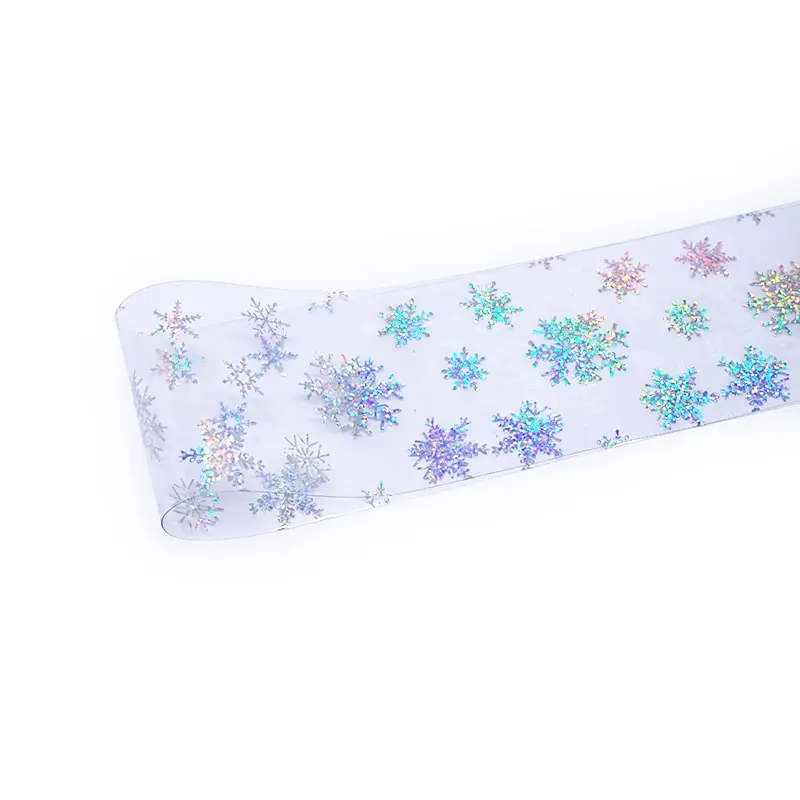 white 75 мм лента из снежинок 3 дюймов лента ПВХ - Цвет: white