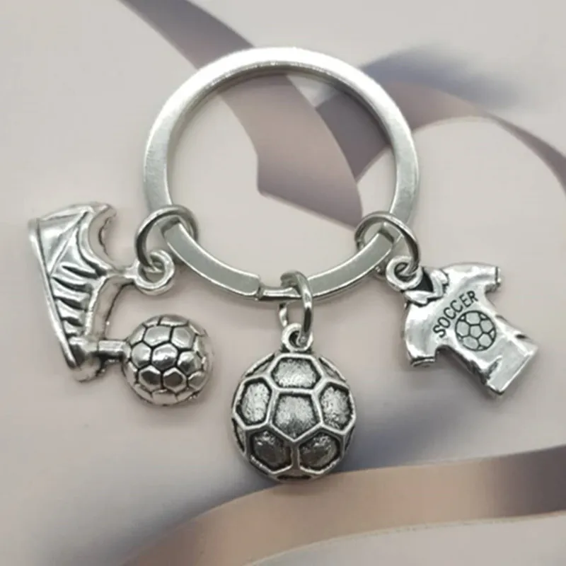 Модный металлический брелок для футбола мужской подарок футбольной обуви и