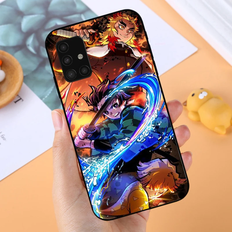 

For Samsung Phone Case For Samsung Galaxy A51 A71 4G 5G For A51 A71 4G 5G Demon Slayer Back Cover Carcasa Soft TPU