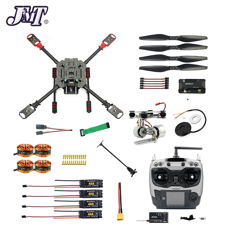 JMT DIY 560mm Carbon Fiber DIY Drone Folded Frame Kit W/ 700KV Brushless Motor 40A ESC 1455 Props APM2.8 compass RC Quadcopter