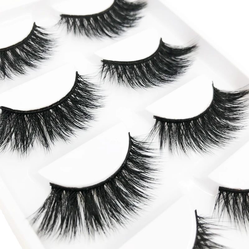 Flash Girl Z16 3D Mink Wholesale Natural Eyelashes 5 Pairs Eyelash Extension Tools Long Wispy Fluffy Pink | Красота и здоровье