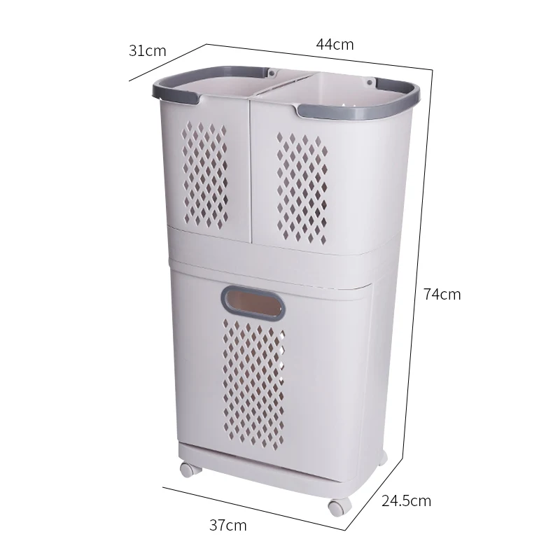 

Japanese Laundry Basket Classification Storage Multifunction Dirty Clothes Basket Bathroom Plastic Living Room Organizer S6S