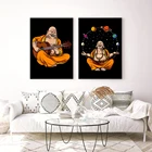 Настенная картина Будда гитара Кобра медитация на холсте домашний декор плакат Будда Космическая живопись для украшения гостиной