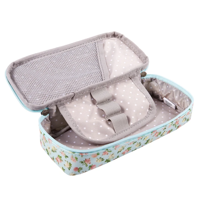 Чехол карандаш сумка для ручек косметичка на молнии офисный Органайзер с розами