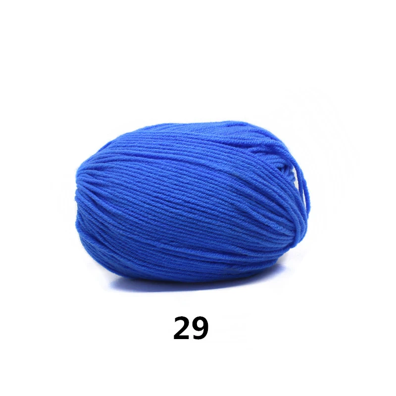 29 12PCS 12 шт. тонкая хлопчатобумажная пряжа молочного цвета для вязания вязаная кукла Органическая пряжа для вязания крючком DIY новейшая оптом - Цвет: 29 12PCS