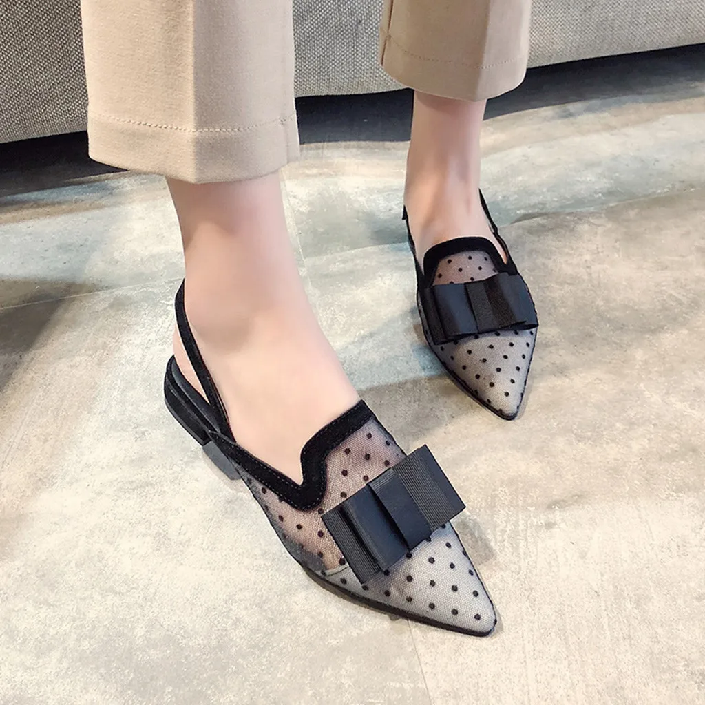 Женские туфли на низком каблуке Eillysevens черные туфли-лодочки в горошек с