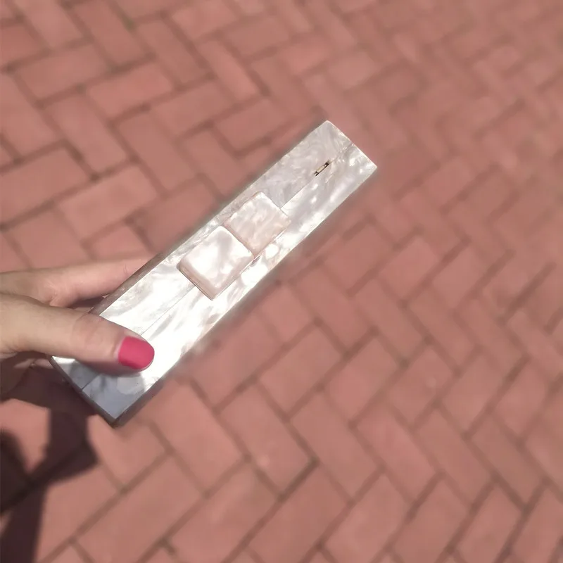 Женская акриловая вечерняя сумочка с жемчугом цвета шампанского|Клатчи| |