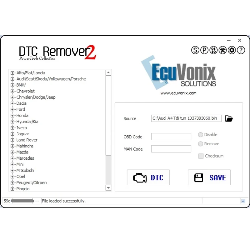 V2.5.6 DTCRemover 2 DTCRemover2 Выключение DTC Удаление программного обеспечения или выключение