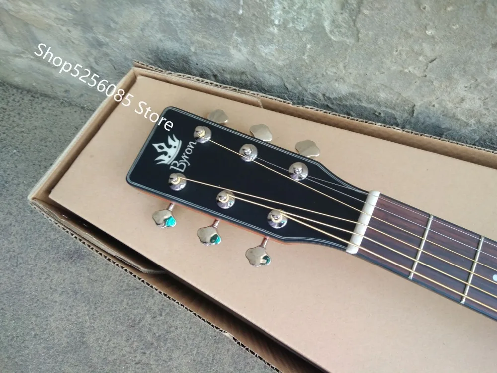 free shipping12e Academy Series Grand Concert guitar Byron custom solid guitar OOO15 style body 39" acoustic electric guitar