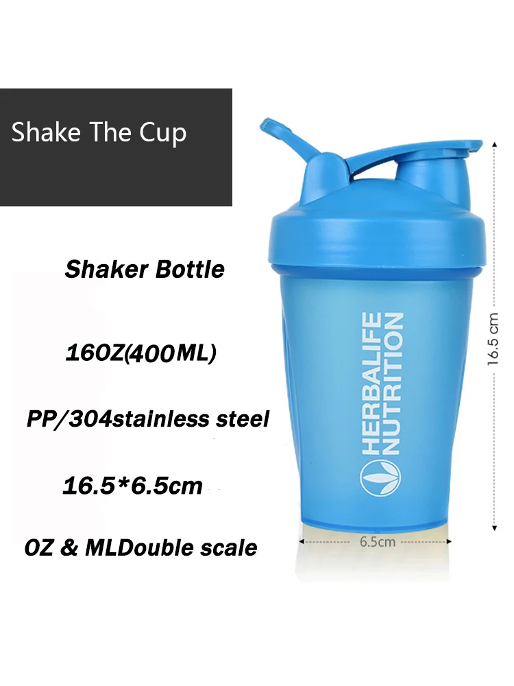 Спортивный шейкер бутылка 400 мл чашка для воды портативный фитнес-шейкер со