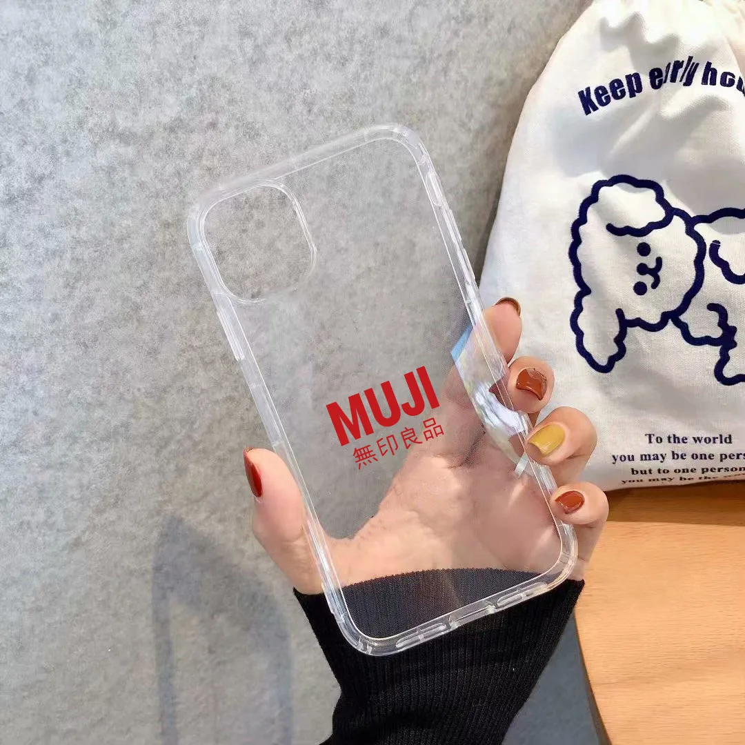 JAMULAR Luxury MUJI Japanese Letter Unique Phone Case For iPhone 11 Pro XS MAX XR 7 X 8 Plus Clear Soft TPU Back Cover Coque Bag | Мобильные