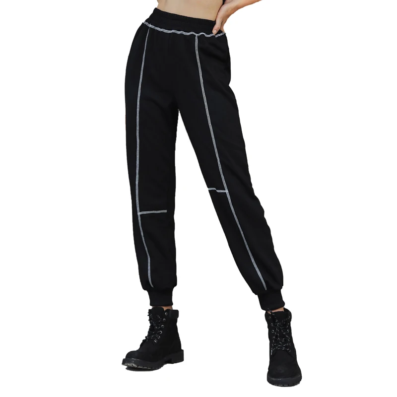 Женская Повседневная однотонная Высокая талия активная тренировка Jogger