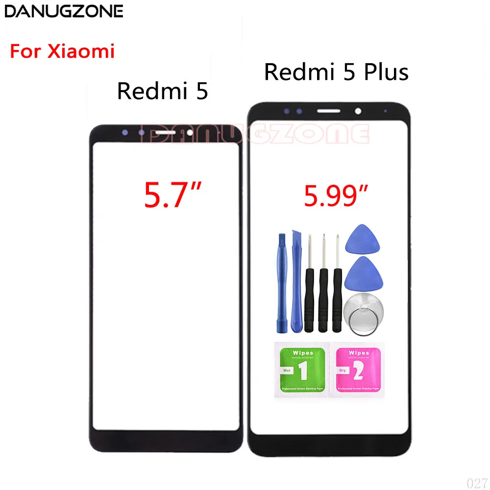 Сенсорный экран Переднее стекло объектив для Xiaomi Redmi 5 Plus ЖК-дисплей передняя