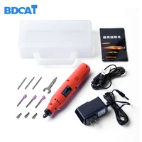 bdcat 3 7v 60w rechargeable mini electric dremel rotary drill with 10pcs power grinder polish sanding tool set kit