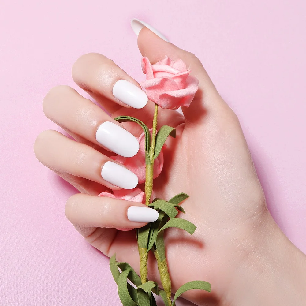 Прозрачные накладные ногти искусственные с клеем для наращивания квадратные