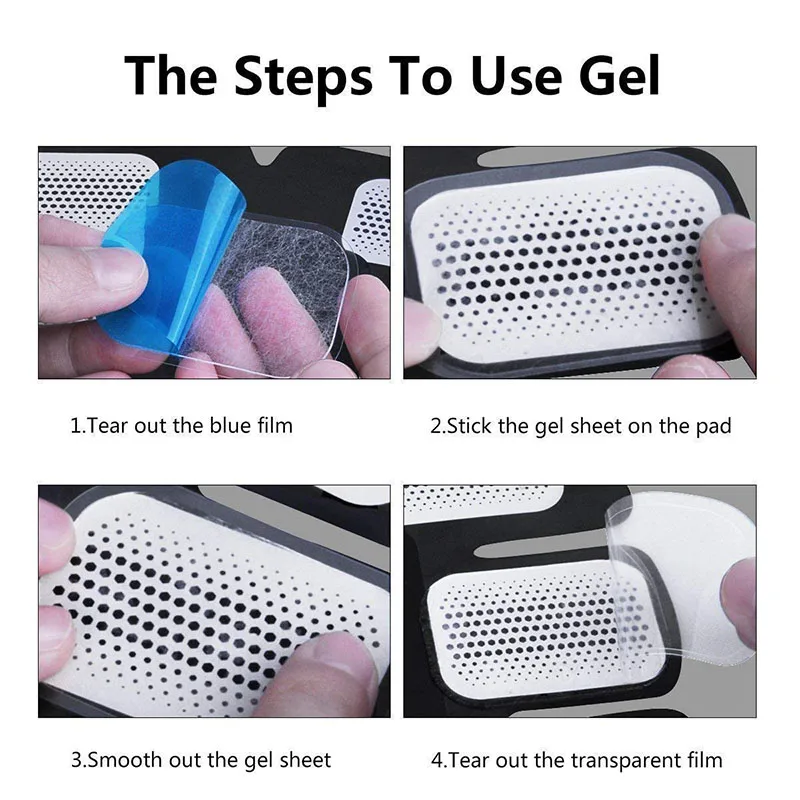 

50 Pcs/25 Packs Pads Abs Trainer Replacement Gel Sheet For EMS AB Trainer Waist Trimmer Belt ABS Toner Body Muscle Trainer