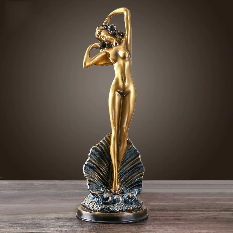 

EUROPEAN SHELL BEAUTY CHARACTER RESIN ORNAMENTS HOME LIVINGROOM TV CABINET FURNISHINGS CRAFTS HOTEL OFFICE FIGURINES DECORATION