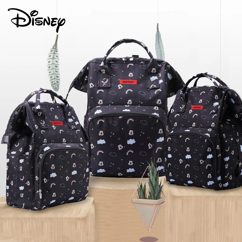 Disney Mommy черные сумки для ухода за ребенком сумка подгузников рюкзак детский