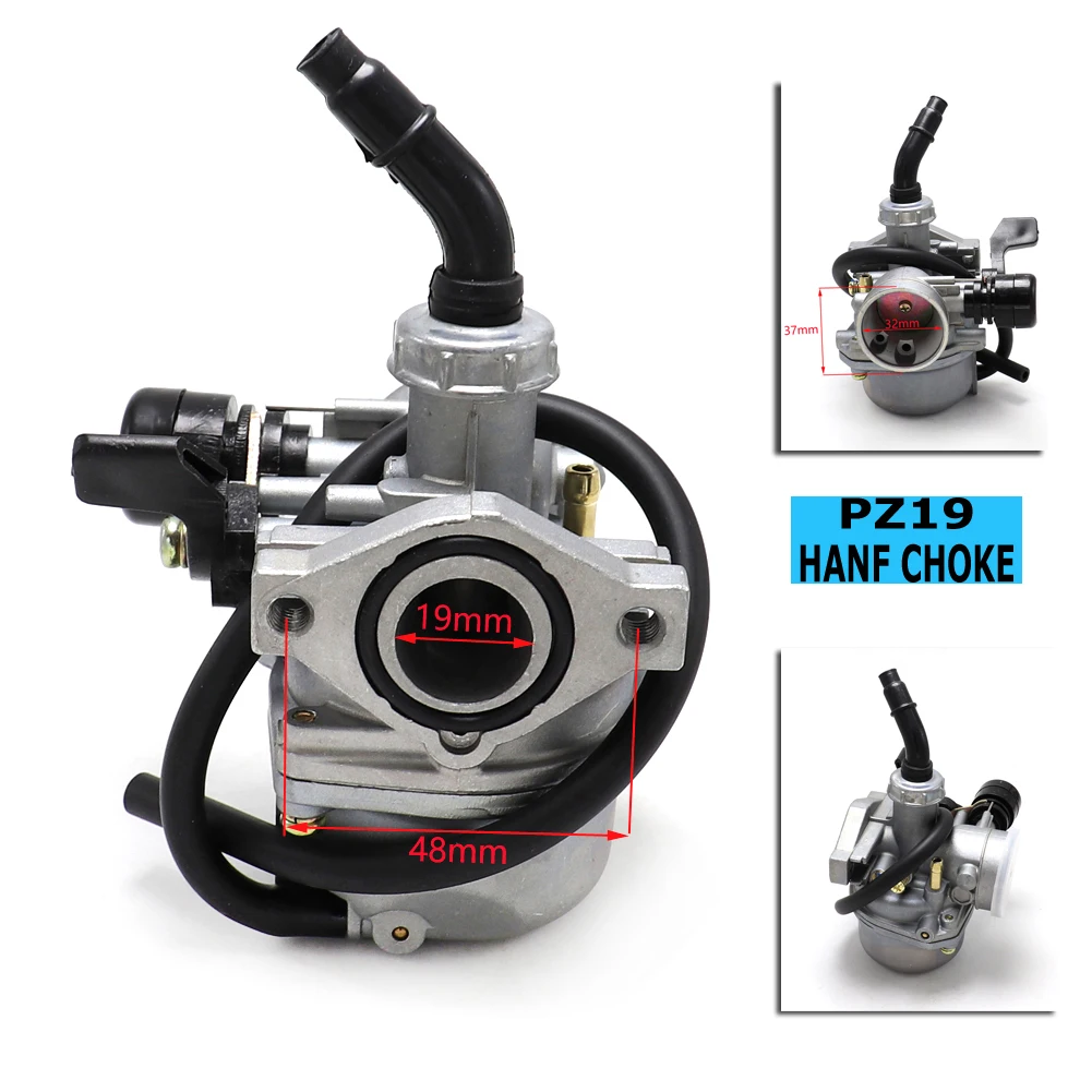 

Hand Choke PZ19 19mm Carb Carburetor For Carb 70cc 90cc 110cc Motorcycle Pit Dirt bike ATV Quad Go Kart
