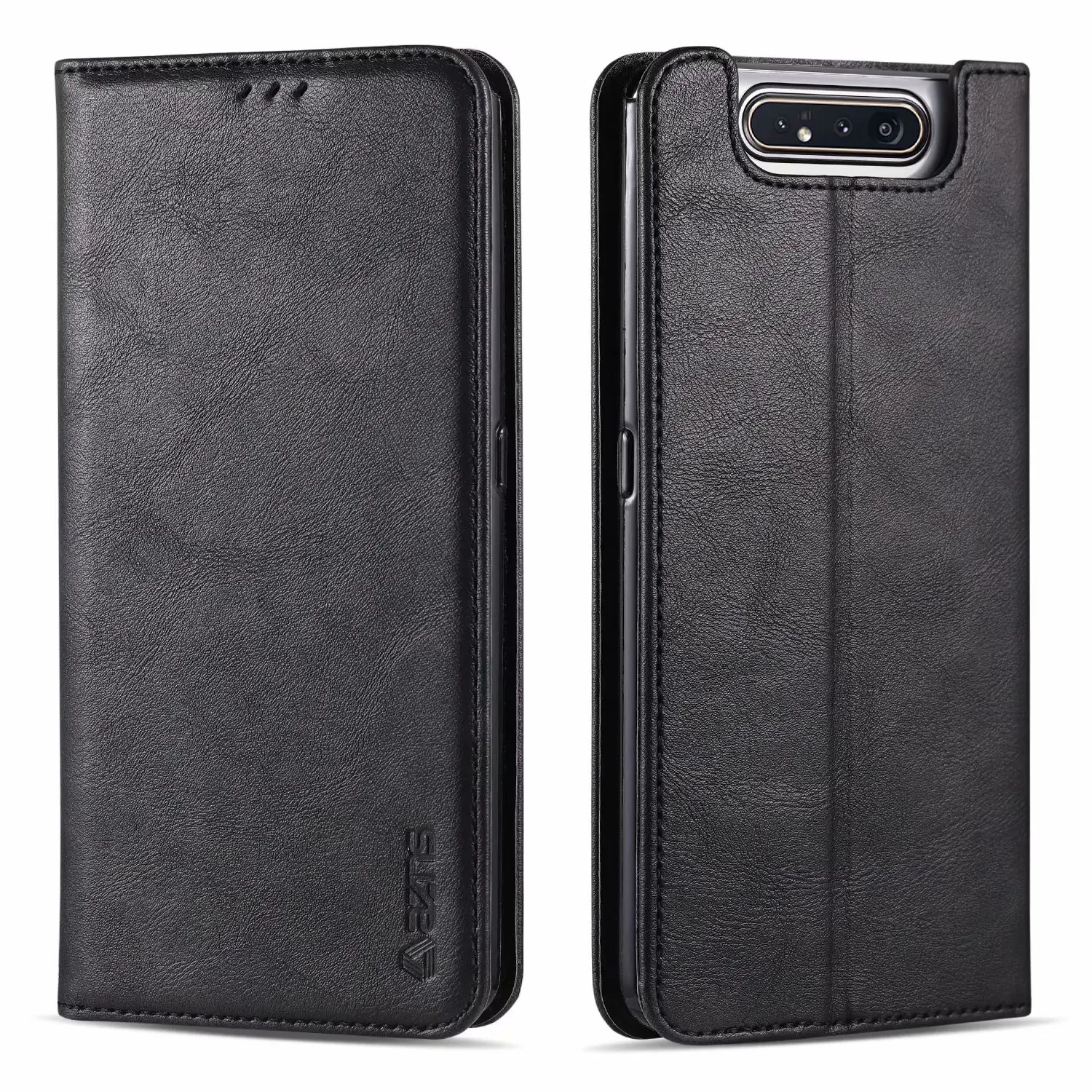 FGW Black AZNS чехол для samsung Galaxy A80 A805F PU кожаный чехол держатель карты Ретро кошелек чехол для samsung Galaxy A90 fundas coque - Цвет: FGW Black